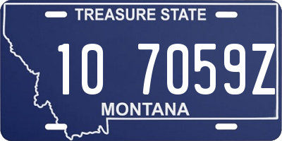 MT license plate 107059Z