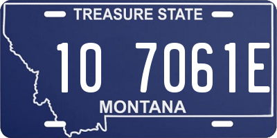 MT license plate 107061E