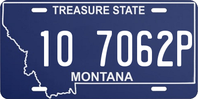 MT license plate 107062P