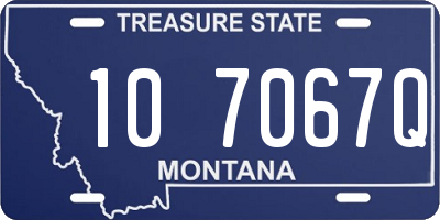 MT license plate 107067Q