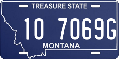 MT license plate 107069G