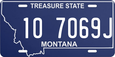 MT license plate 107069J