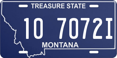 MT license plate 107072I