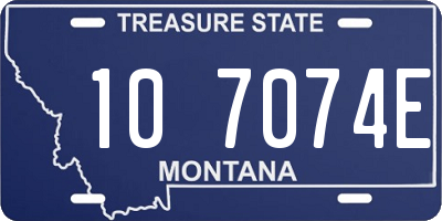 MT license plate 107074E