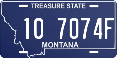 MT license plate 107074F