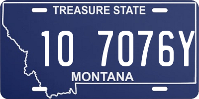 MT license plate 107076Y