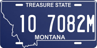 MT license plate 107082M