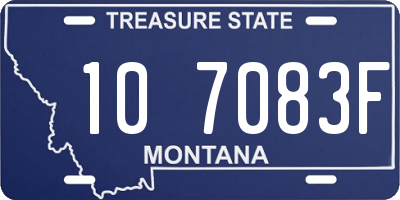 MT license plate 107083F