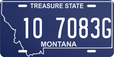 MT license plate 107083G