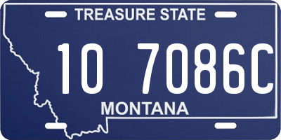 MT license plate 107086C