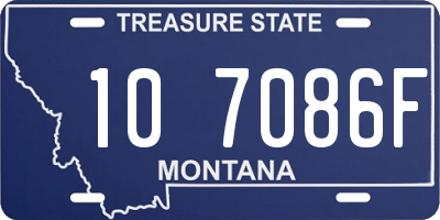 MT license plate 107086F