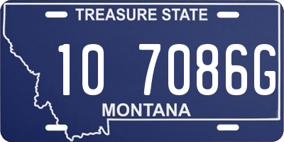 MT license plate 107086G