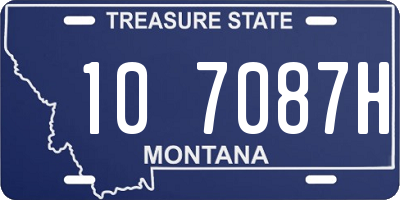 MT license plate 107087H