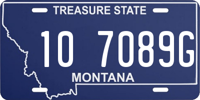 MT license plate 107089G