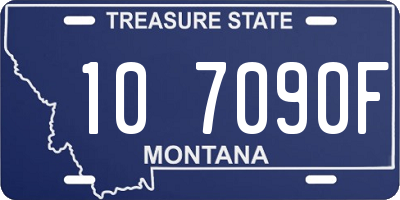 MT license plate 107090F