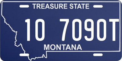 MT license plate 107090T