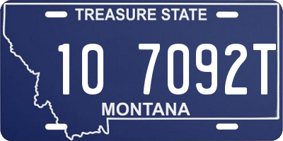 MT license plate 107092T