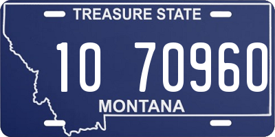 MT license plate 107096O