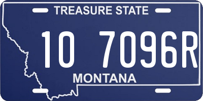 MT license plate 107096R