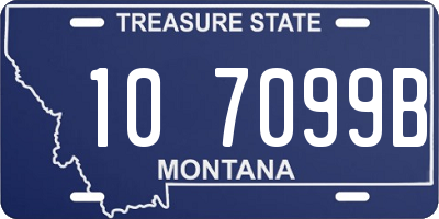 MT license plate 107099B