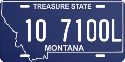 MT license plate 107100L