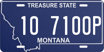 MT license plate 107100P