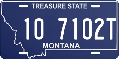 MT license plate 107102T