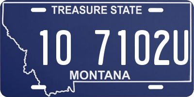 MT license plate 107102U