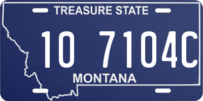 MT license plate 107104C