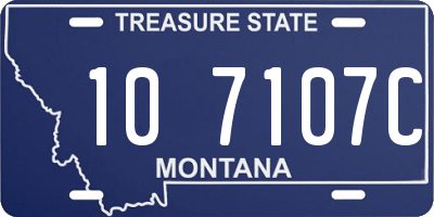 MT license plate 107107C