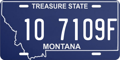 MT license plate 107109F