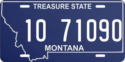 MT license plate 107109O