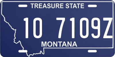 MT license plate 107109Z