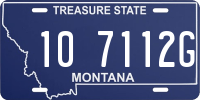 MT license plate 107112G