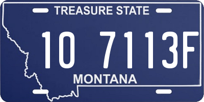 MT license plate 107113F