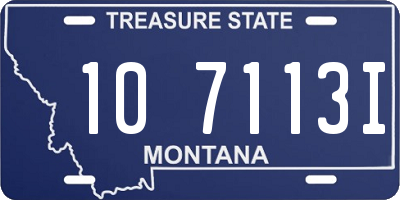 MT license plate 107113I