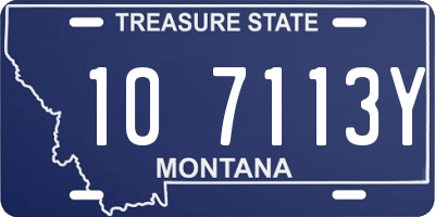 MT license plate 107113Y