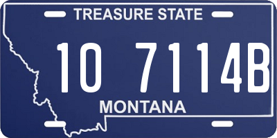 MT license plate 107114B