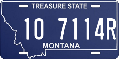 MT license plate 107114R