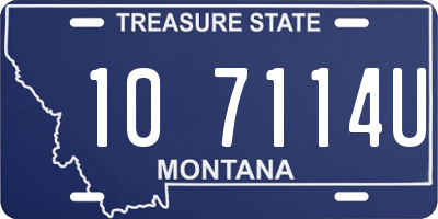 MT license plate 107114U