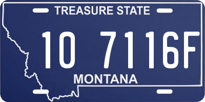 MT license plate 107116F