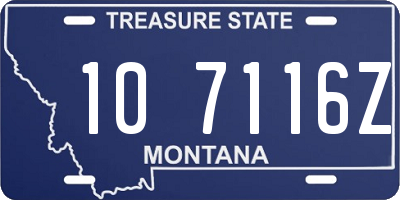 MT license plate 107116Z