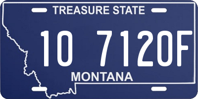 MT license plate 107120F