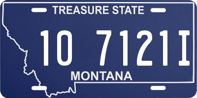 MT license plate 107121I