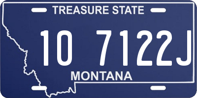 MT license plate 107122J