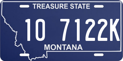 MT license plate 107122K