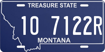 MT license plate 107122R