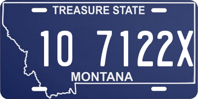 MT license plate 107122X