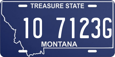 MT license plate 107123G