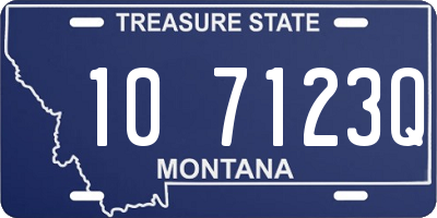 MT license plate 107123Q